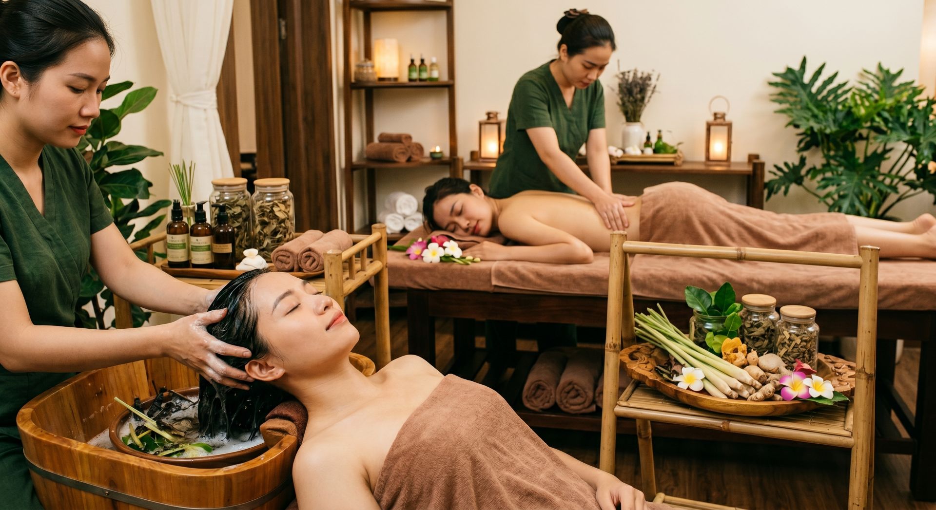 Combo 1: Phục hồi Body & Gội đầu thảo dược